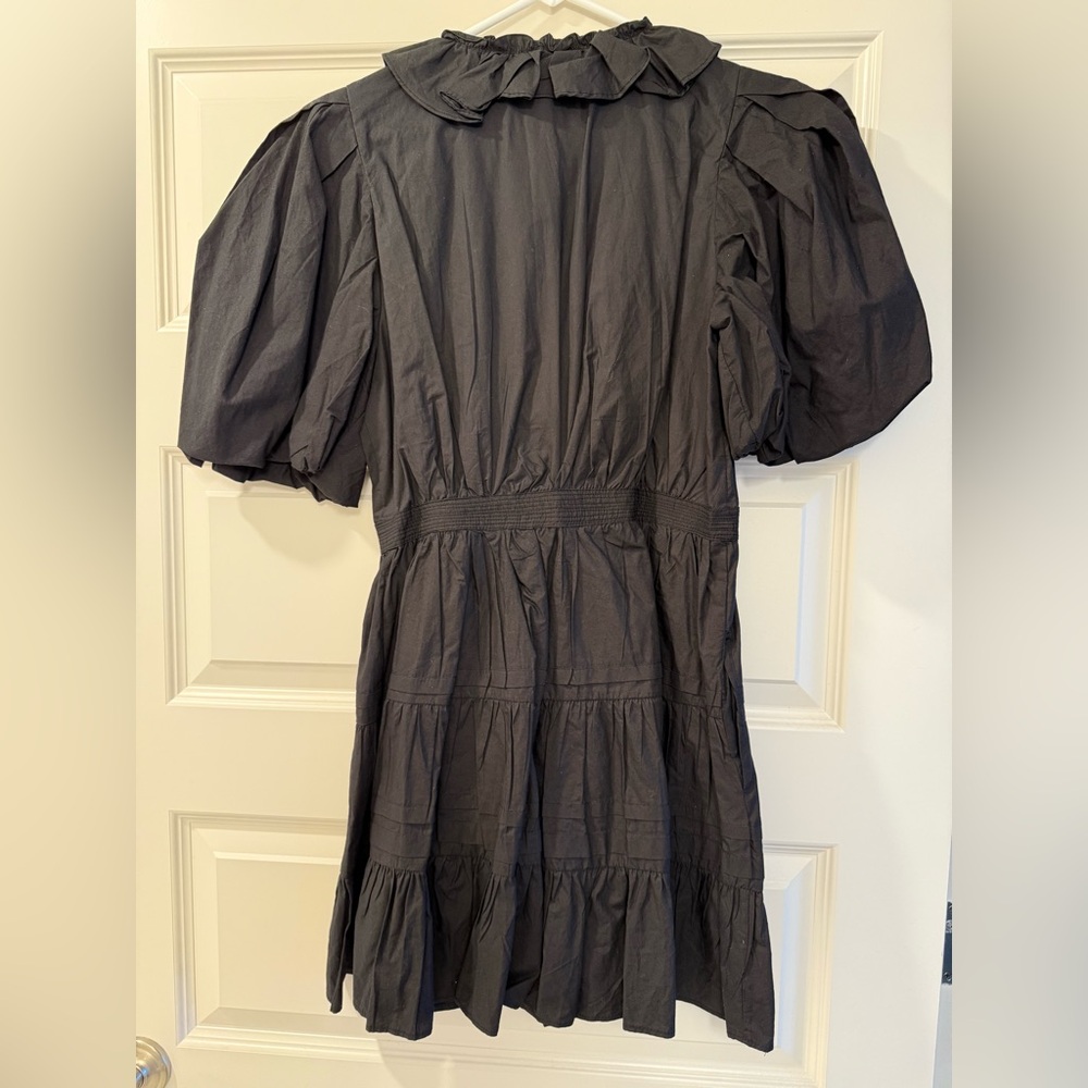 Love The Label Remy Black Puff Sleeve Mini Dress - Picture 4 of 5